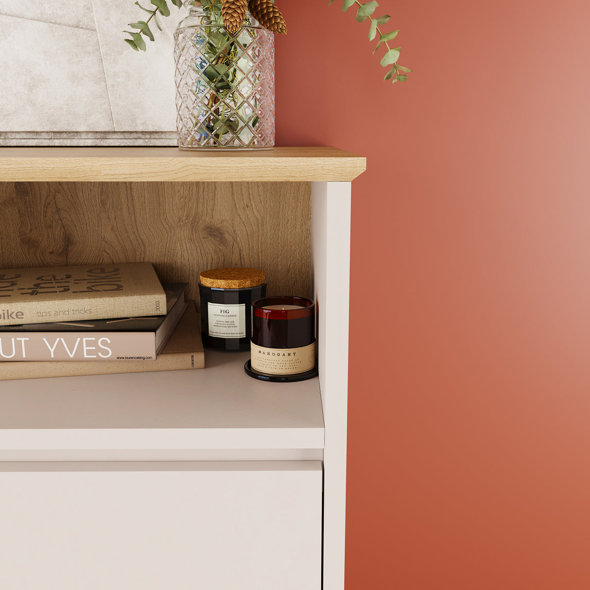 Bimossa Y0070 Mono Multi-Purpose Cabinet Oak-Light Grey