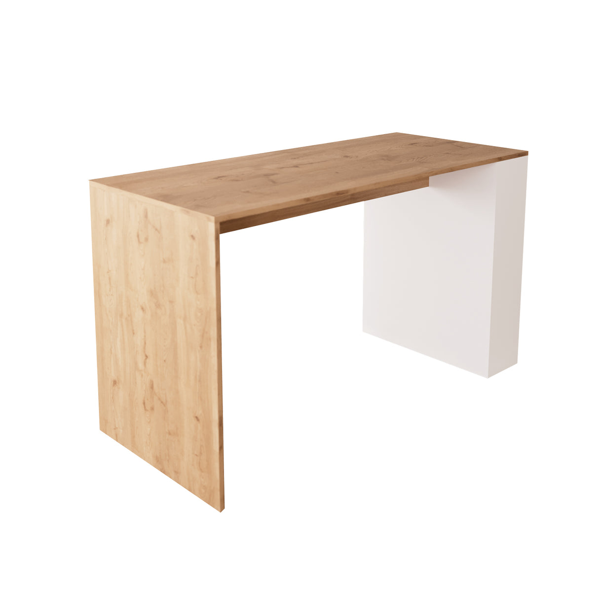 Bimossa L48 Edgar Bar Table with Storage 160cm, Modern Kitchen Bar Table & Island with Cabinet, Wooden Breakfast Bar Dining Table for Kitchen, Home Bar Table & Height Table