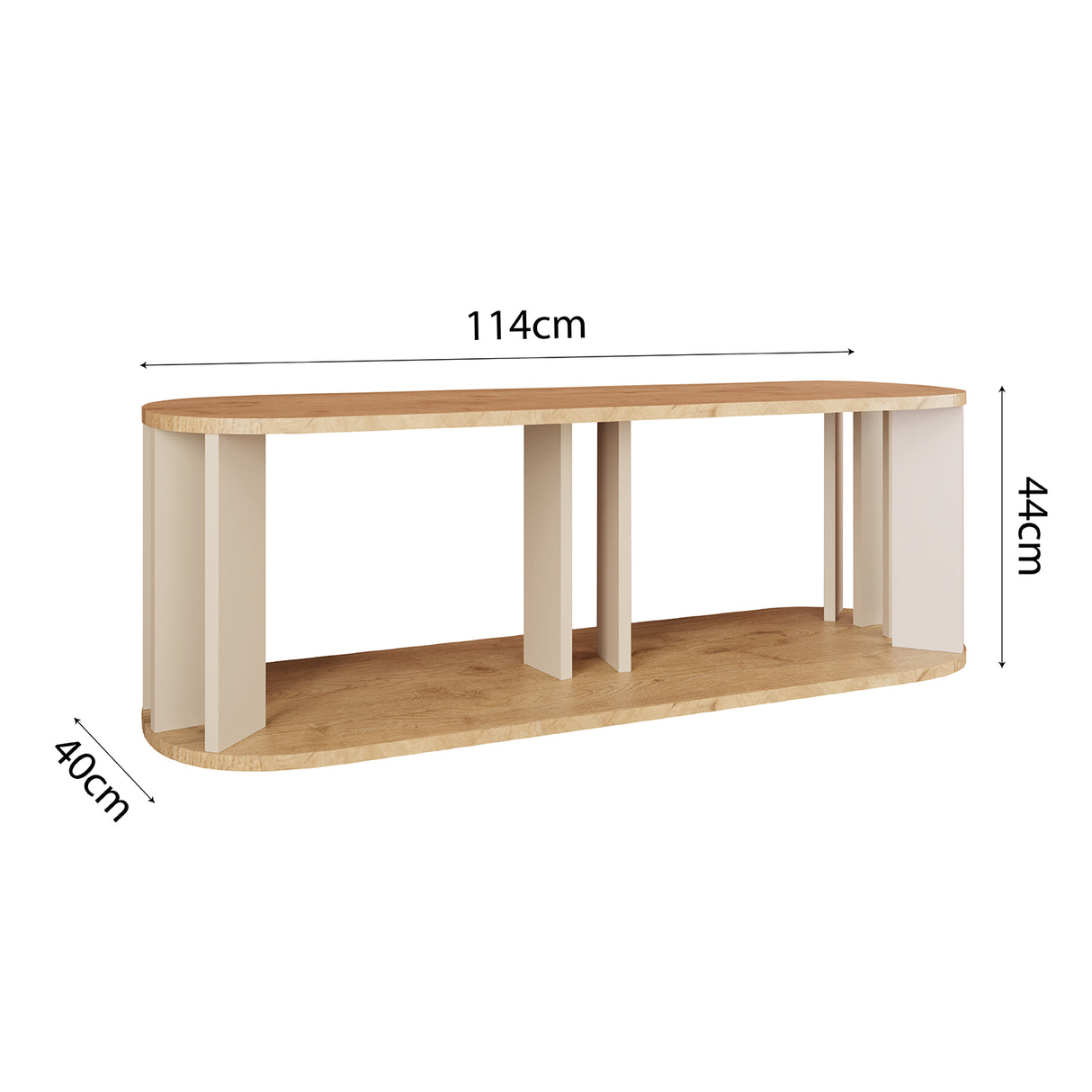 Bimossa B0110 Ursula TV Stand Light Grey - Oak