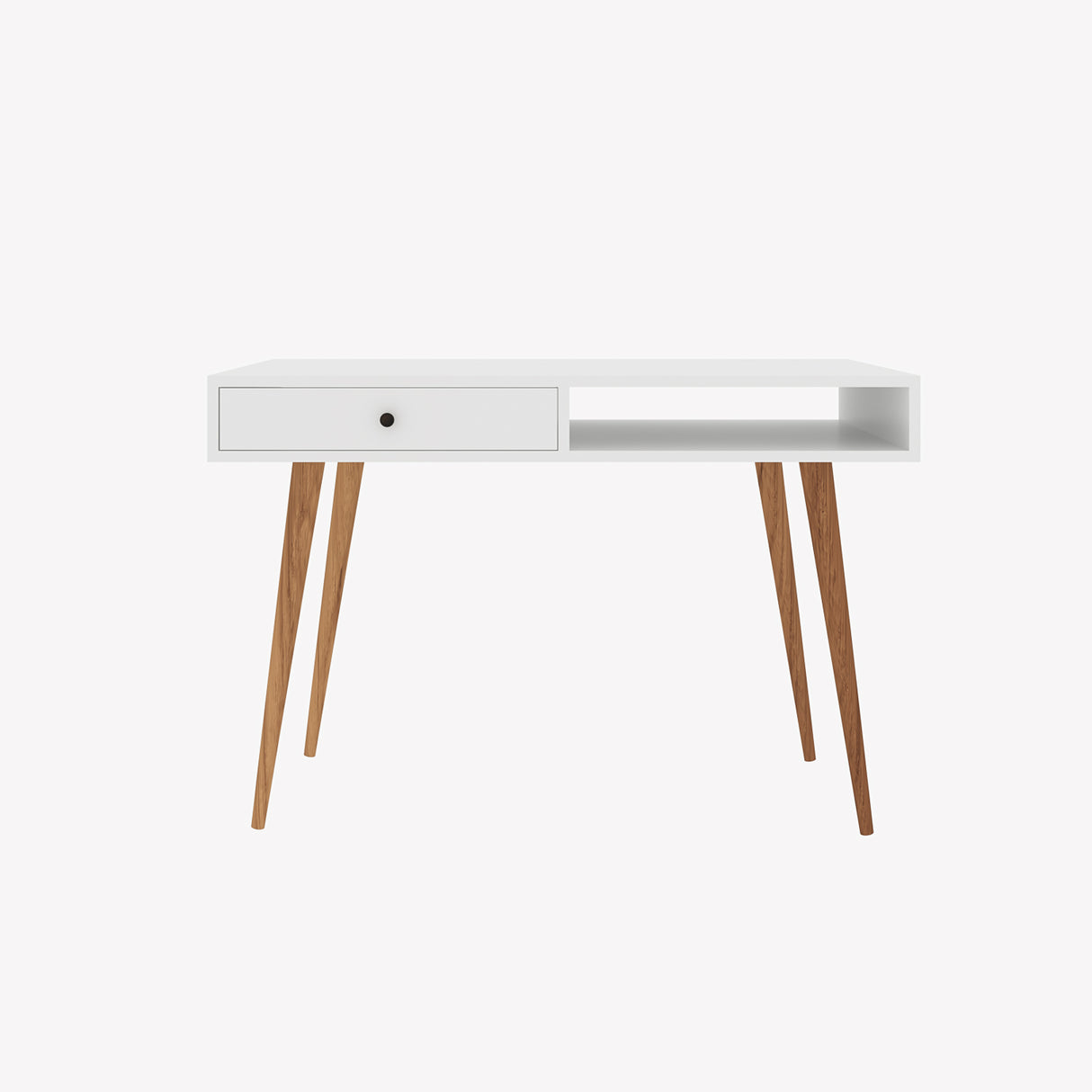 Bimossa S51 Janus Writing Desk White & Oak - White
