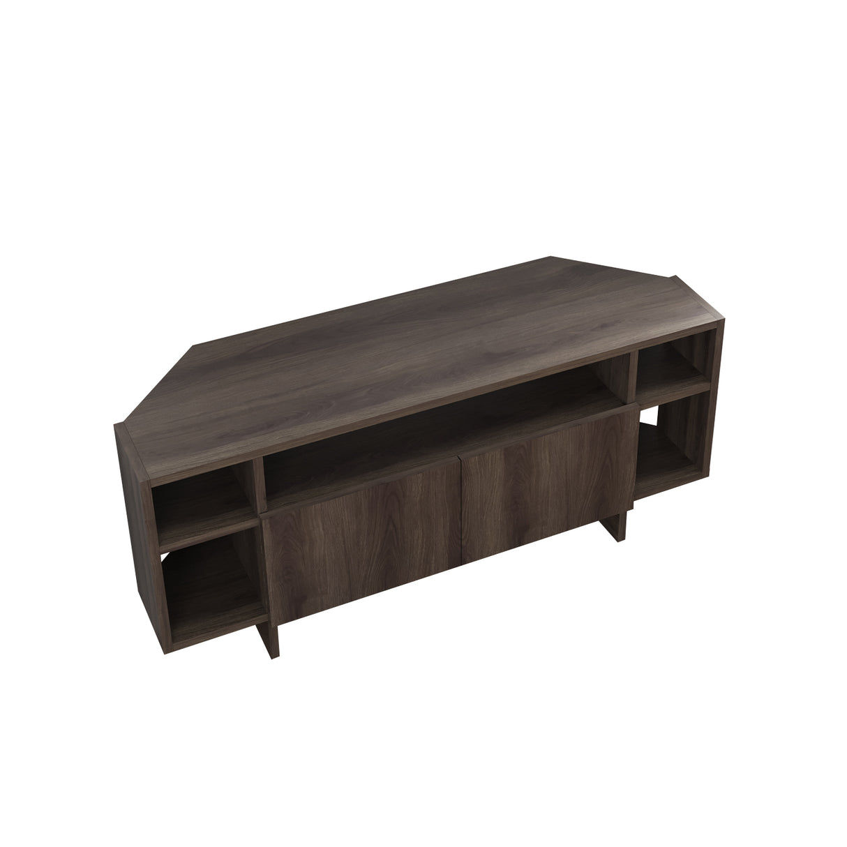 Bimossa B16 Era Corner TV Unit with Storage for up to 50 Inch TV - Modern TV Stand Cabinet with 5 Shelves, Space Saving Corner Media Console for Living Room Entertainment Centre, 6 Colour Options