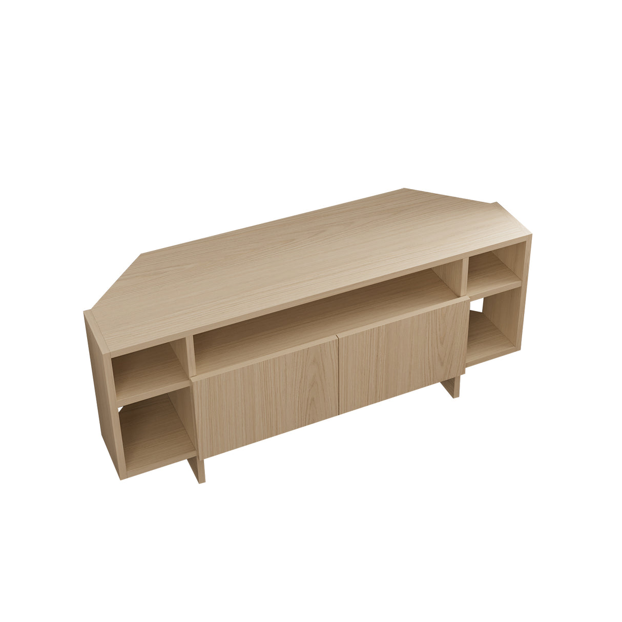 Bimossa B16 Era Corner TV Unit with Storage for up to 50 Inch TV - Modern TV Stand Cabinet with 5 Shelves, Space Saving Corner Media Console for Living Room Entertainment Centre, 6 Colour Options