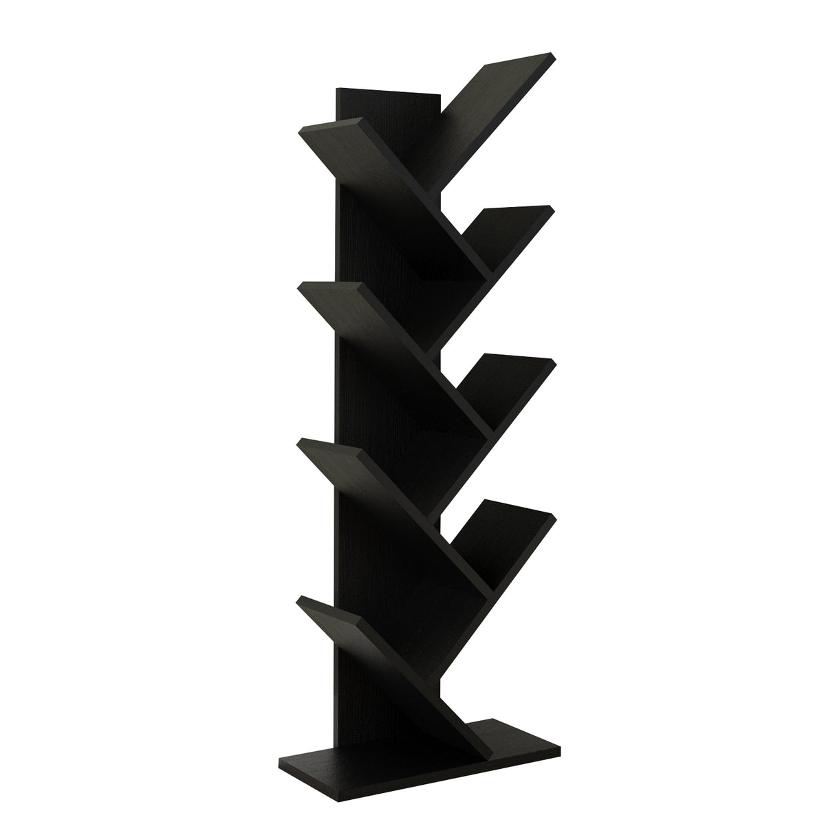 Bimossa W40 Hitit Tree Bookcase 128.5 cm - Modern Wooden Bookshelf/Tall Freestanding Book Shelf with Multi-Compartment Storage, Decorative Tree Bookshelf for Living Room, Office or Bedroom