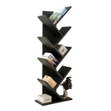 Bimossa W40 Hitit Tree Bookcase 128.5 cm - Modern Wooden Bookshelf/Tall Freestanding Book Shelf with Multi-Compartment Storage, Decorative Tree Bookshelf for Living Room, Office or Bedroom