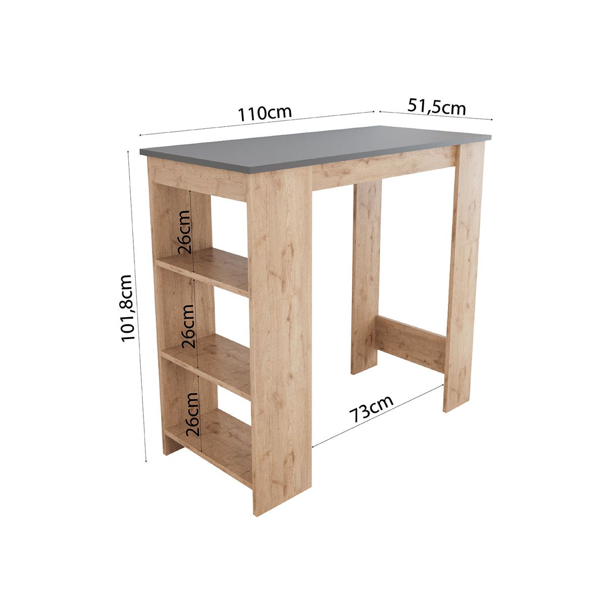 Bimossa L11 Serina Bar Table