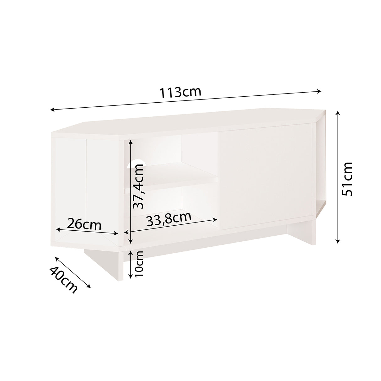 Bimossa B13 Teo Corner Tv Stand