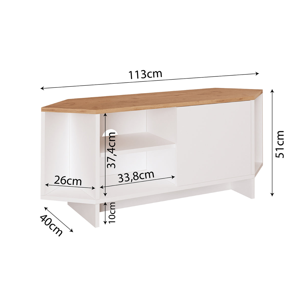 Bimossa B13 Teo Corner Tv Stand