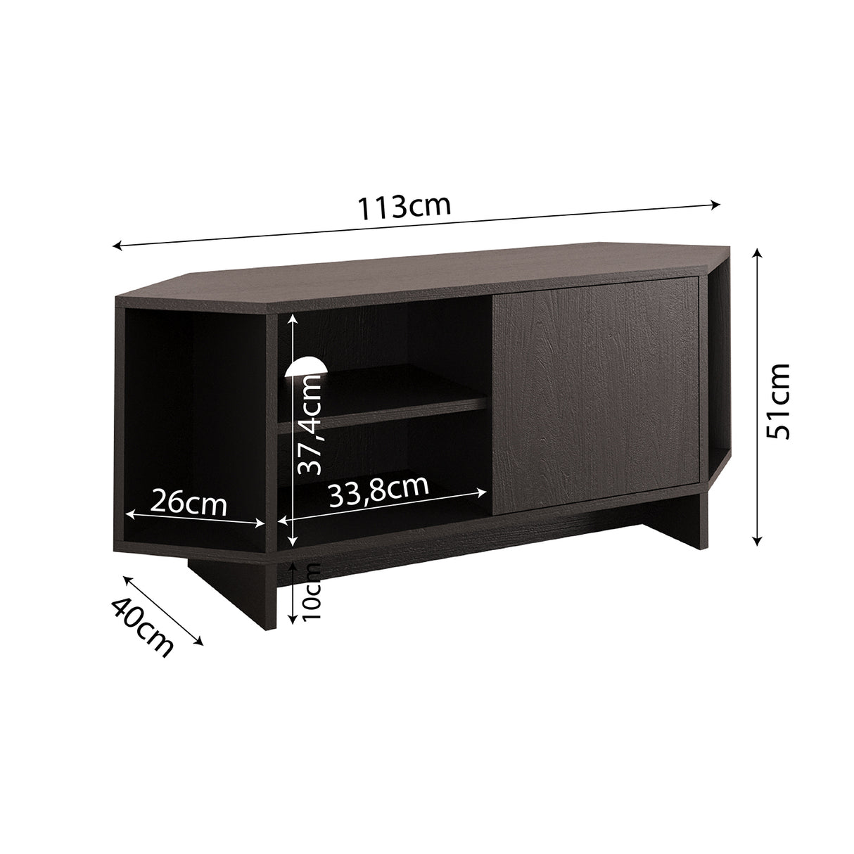 Bimossa B13 Teo Corner Tv Stand