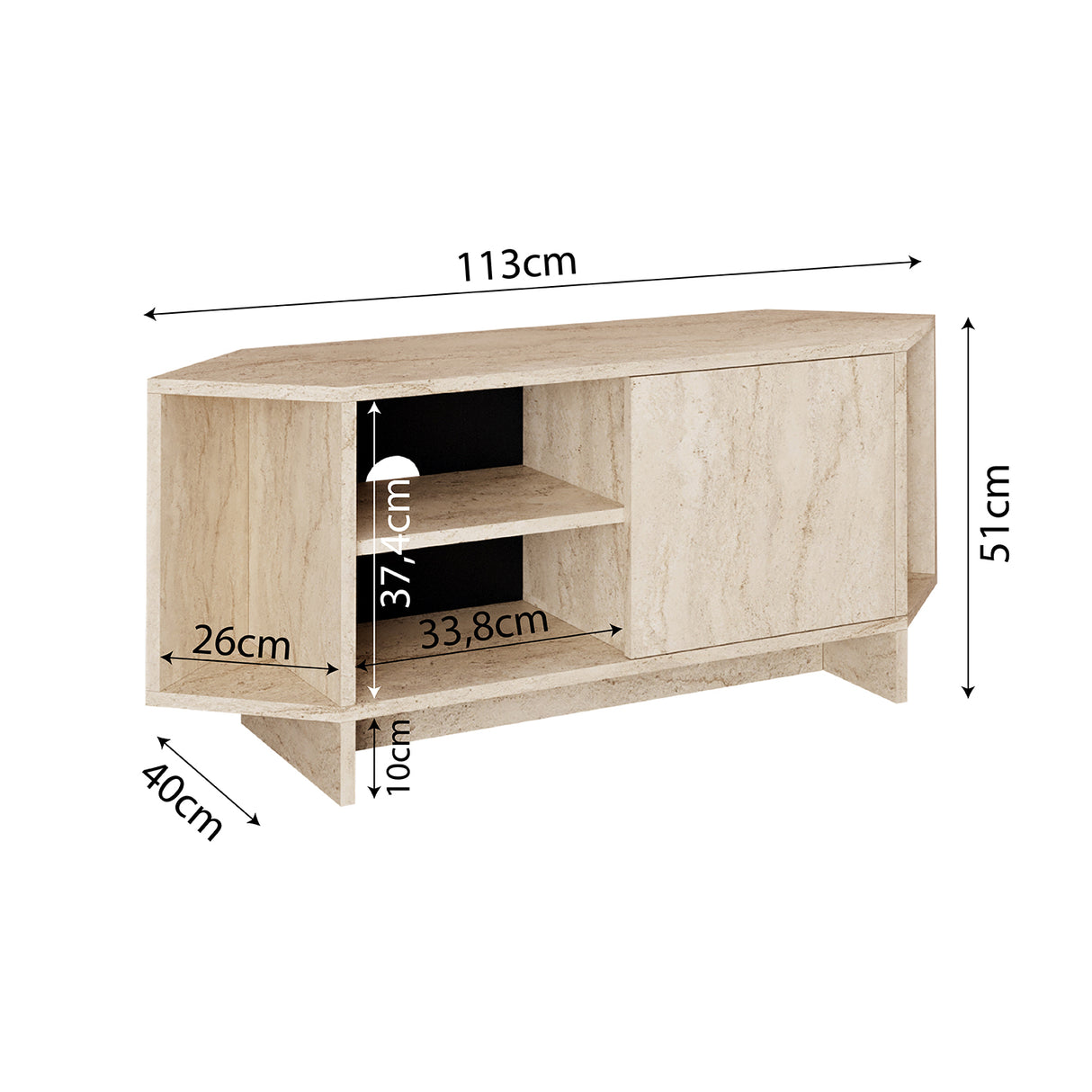 Bimossa B13 Teo Corner Tv Stand