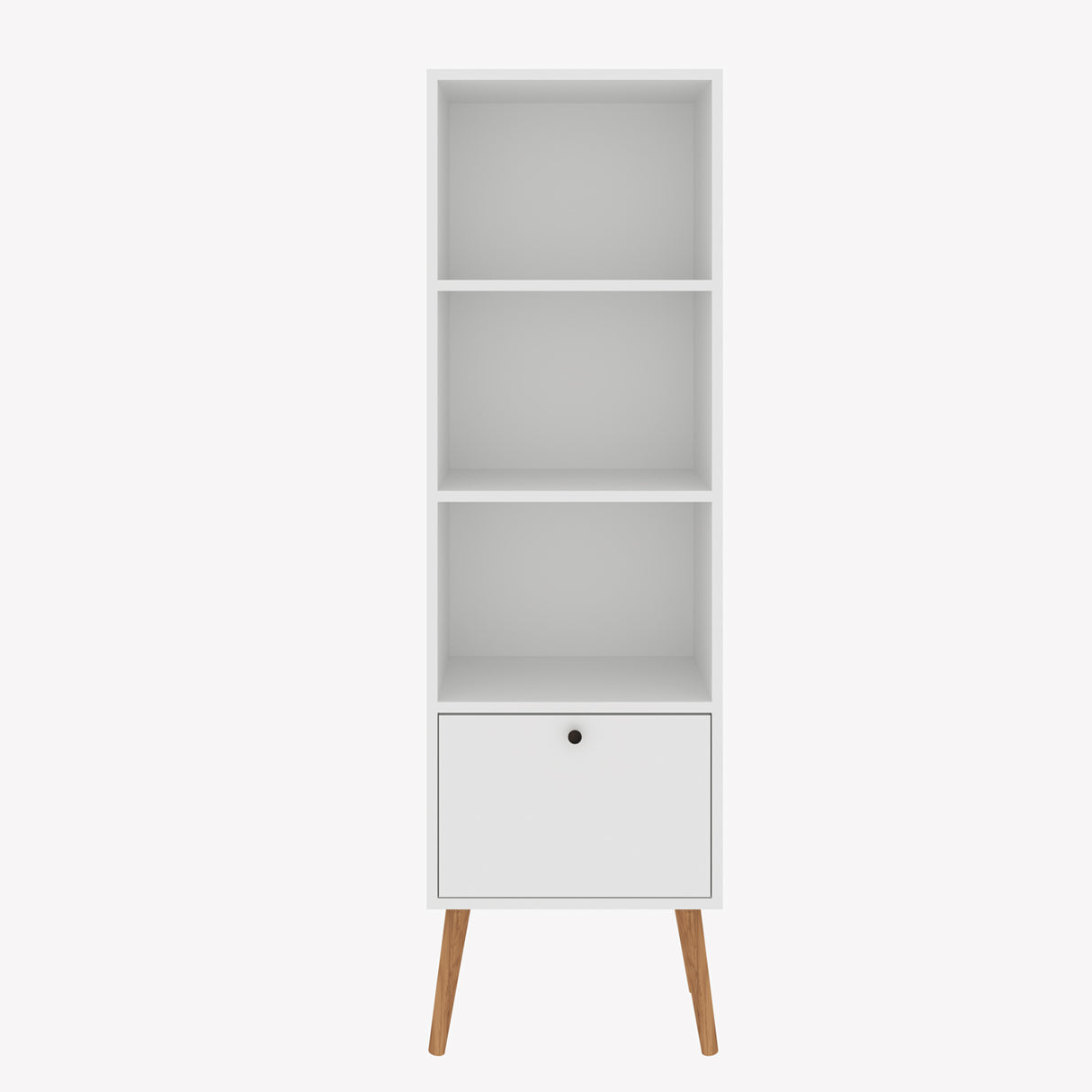 Bimossa W50 Janus Bookcase White & Oak - White