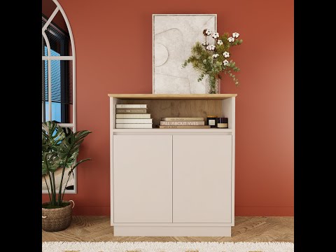 Bimossa Y0070 Mono Multi-Purpose Cabinet Oak-Light Grey