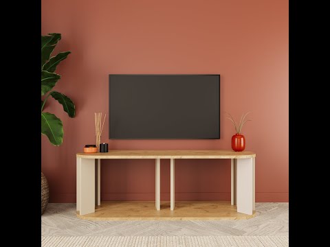Bimossa B0110 Ursula TV Stand Light Grey - Oak