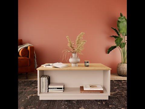 Bimossa O0020 Mono Coffee Table Oak - Light Grey